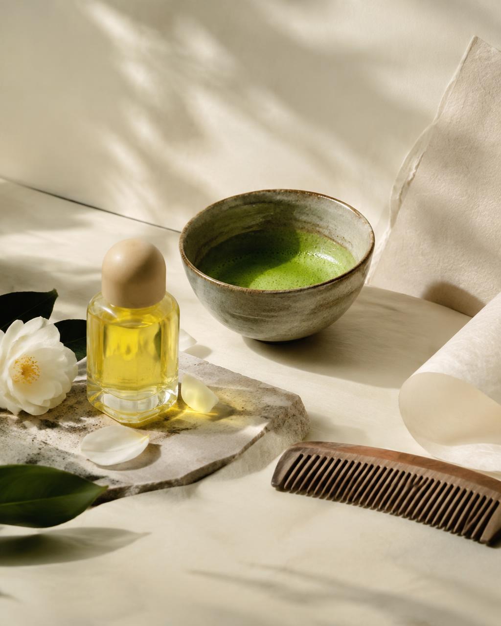 Japan beauty ritual still life
